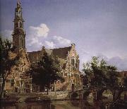 Canal and Church of the scenic West Jan van der Heyden
